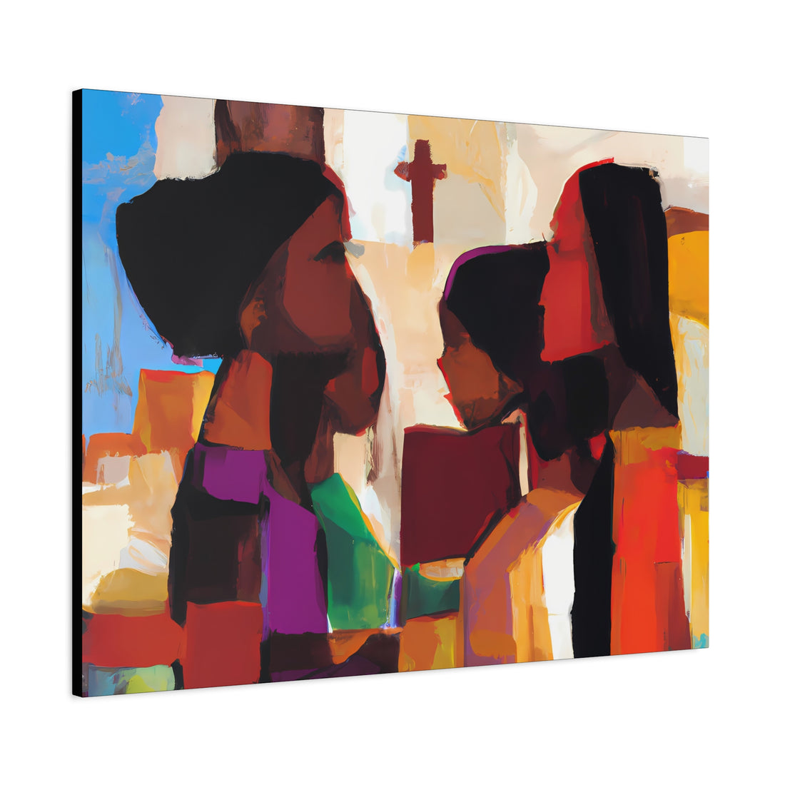 Stained Glass 2, Over the Sofa | Horizontal CANVAS Art