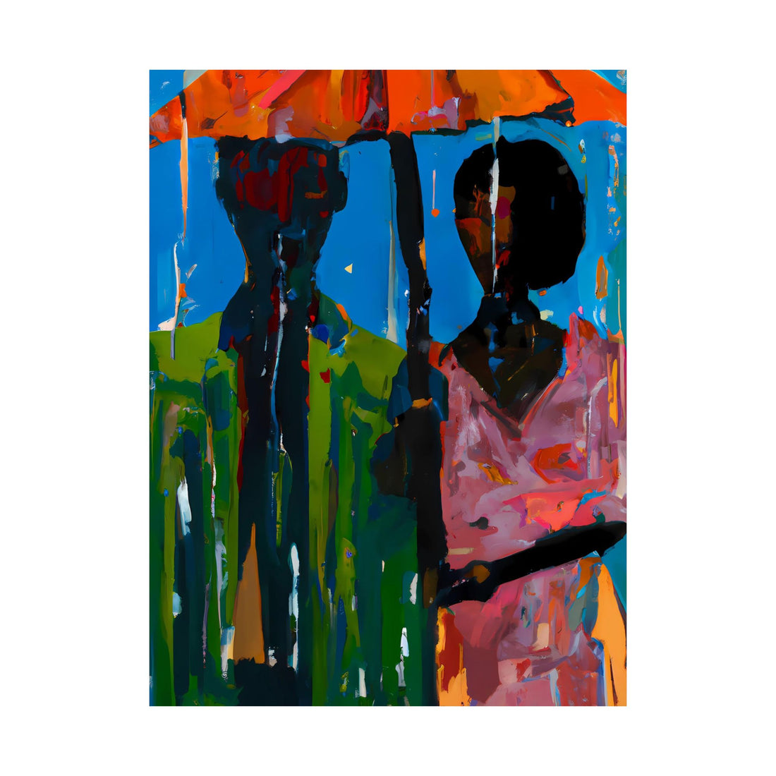 Orange Rain, Black Love Series | Poster Print