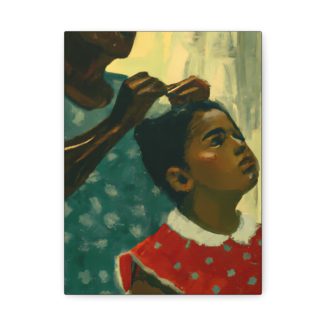 Hair Days 2, Canvas Wall Art Daughter Series