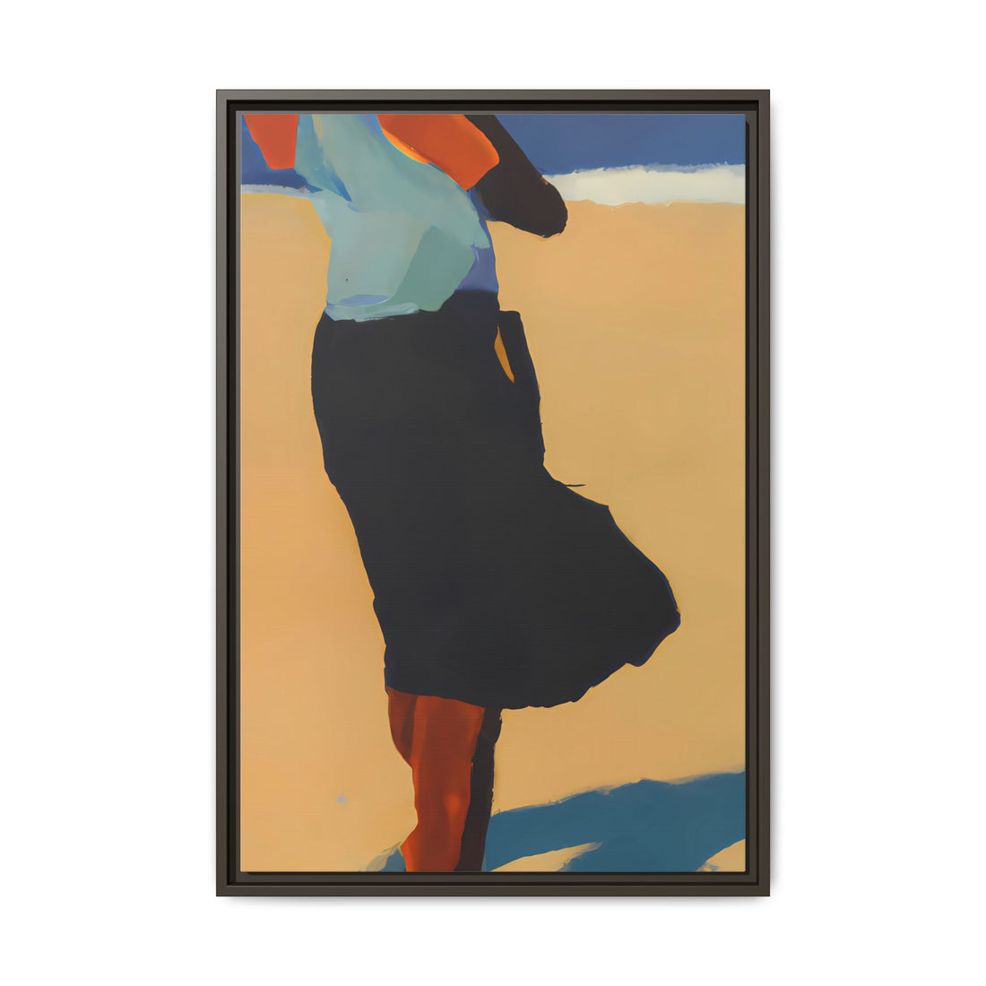 Optimistic, Fluid Series | Framed Canvas Wall Art