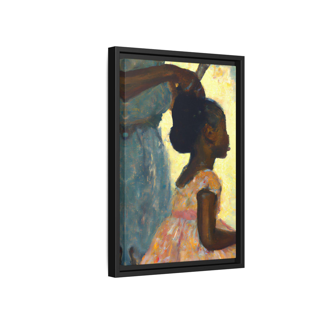 Hair Days, Daughter Series | Framed Canvas Wall Art