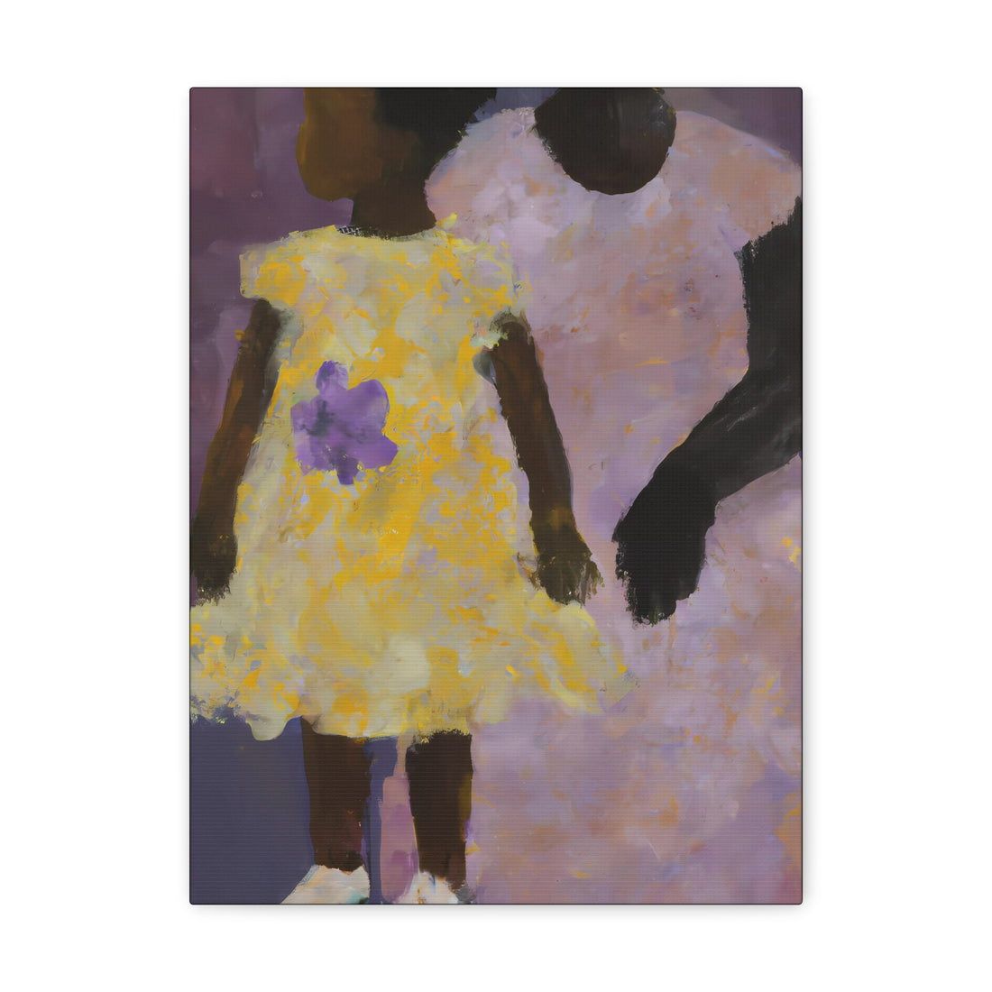 Yellow Mother, Daughter Series Canvas Wall Art