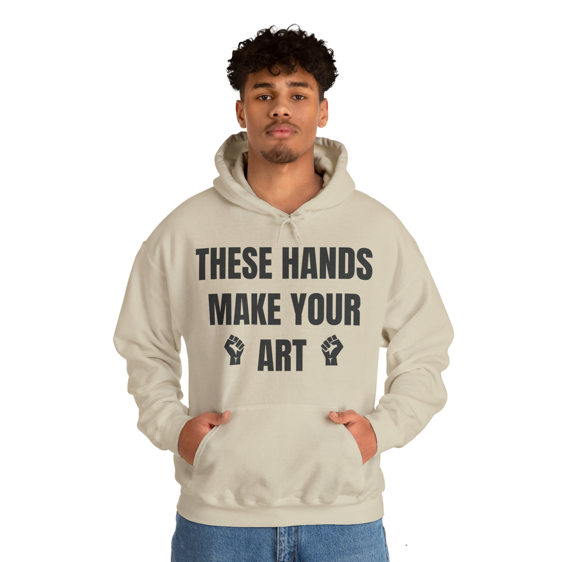 These Hands Artist Hoodie, Unisex Heavy Hooded Sweatshirt