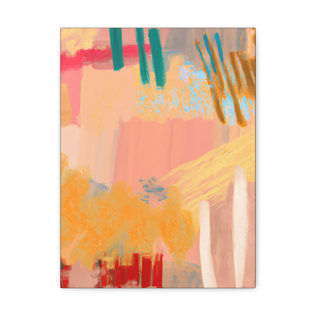 Peach Count, Abstract Series CANVAS Wall Art