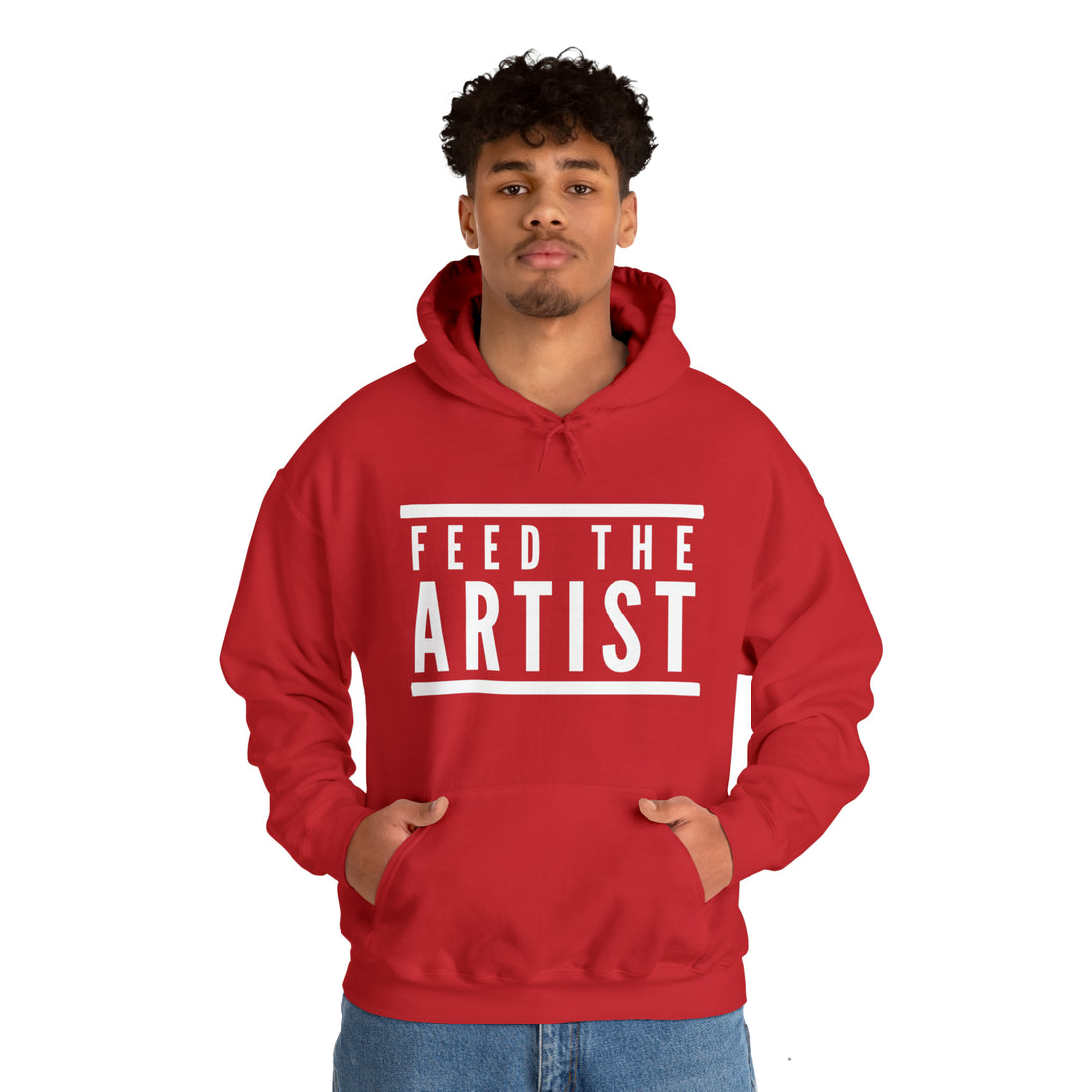 Feed the Artist Hoodie, Unisex Heavy Hooded Sweatshirt