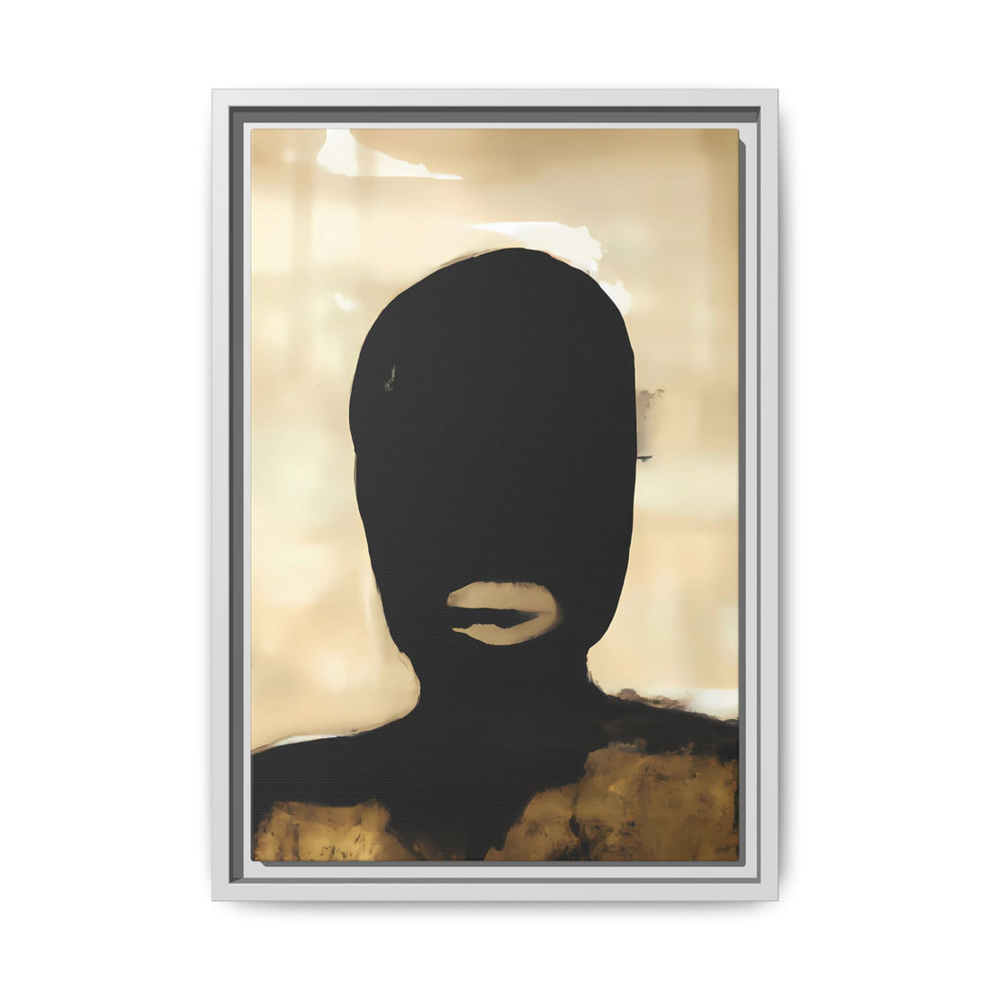 Study in Black 2, Fluid Series | Framed Canvas Wall Art