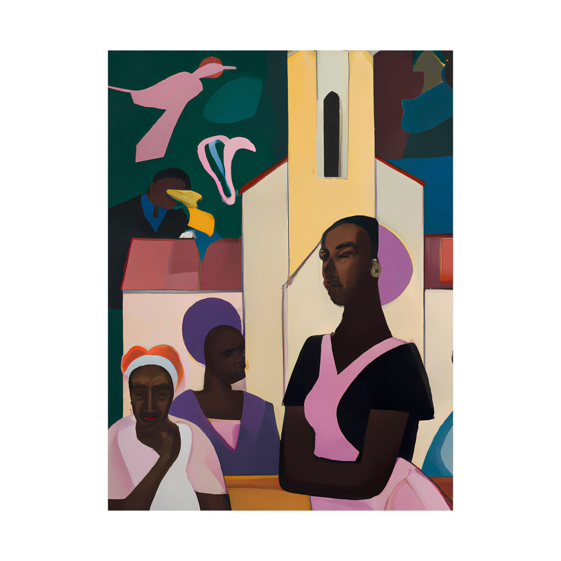Purple Lady, Church Series | Poster Print