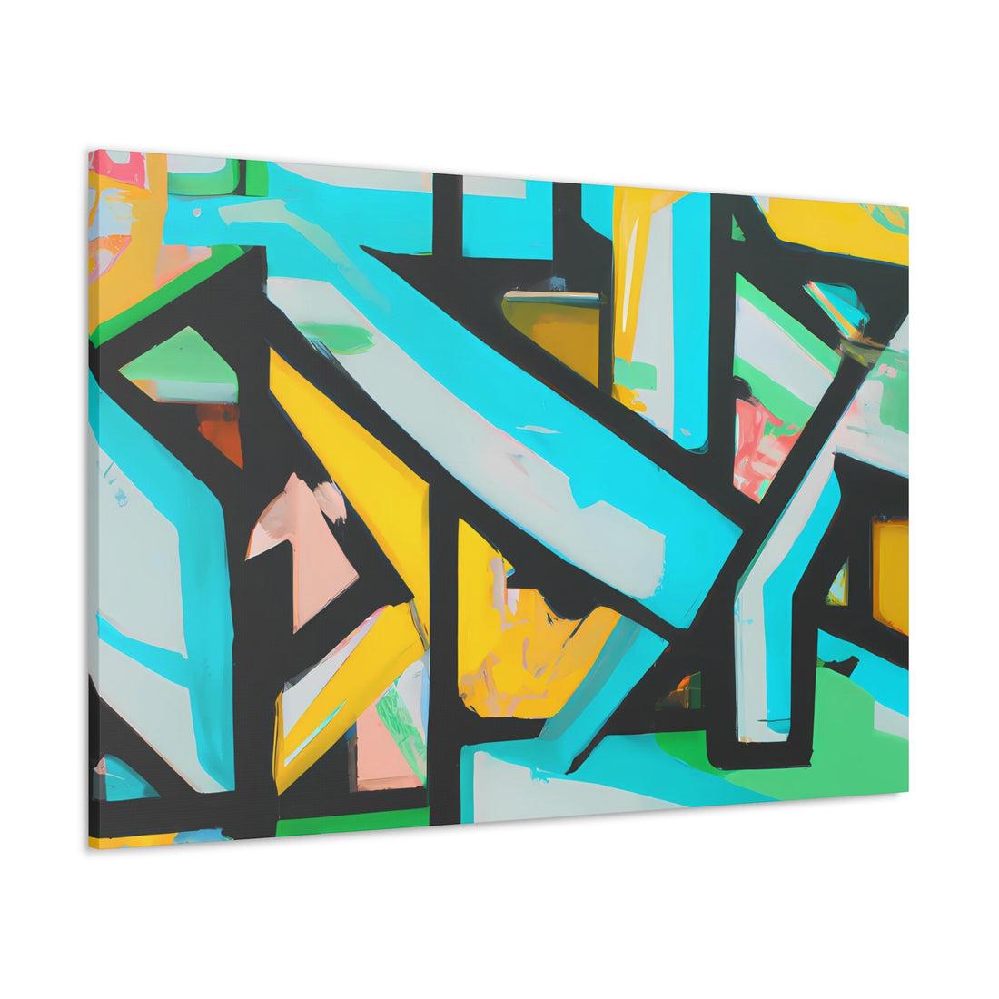 Turq Slide, Graffiti Series | Horizontal Wall Art