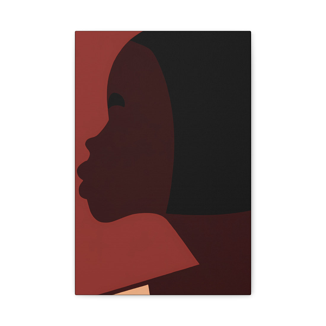 The Bob, Black Hair Art Series | Canvas Wall Art