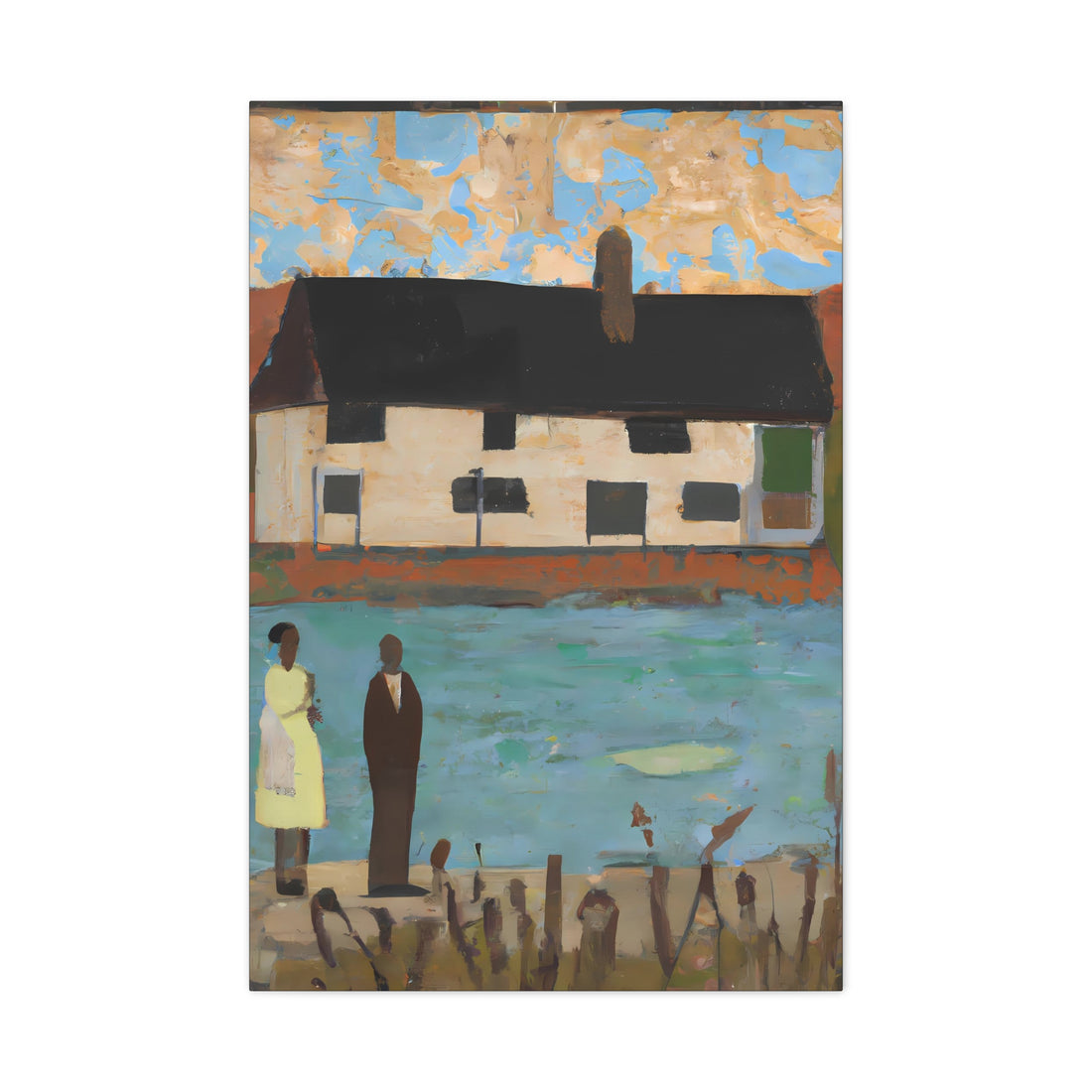 Lake House Folk Art Series, CANVAS wall art