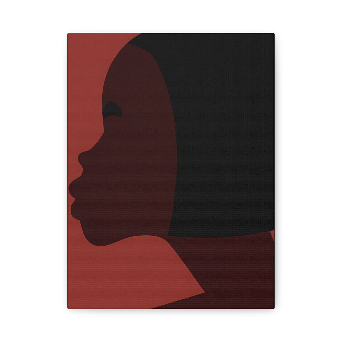 The Bob, Black Hair Art Series | Canvas Wall Art