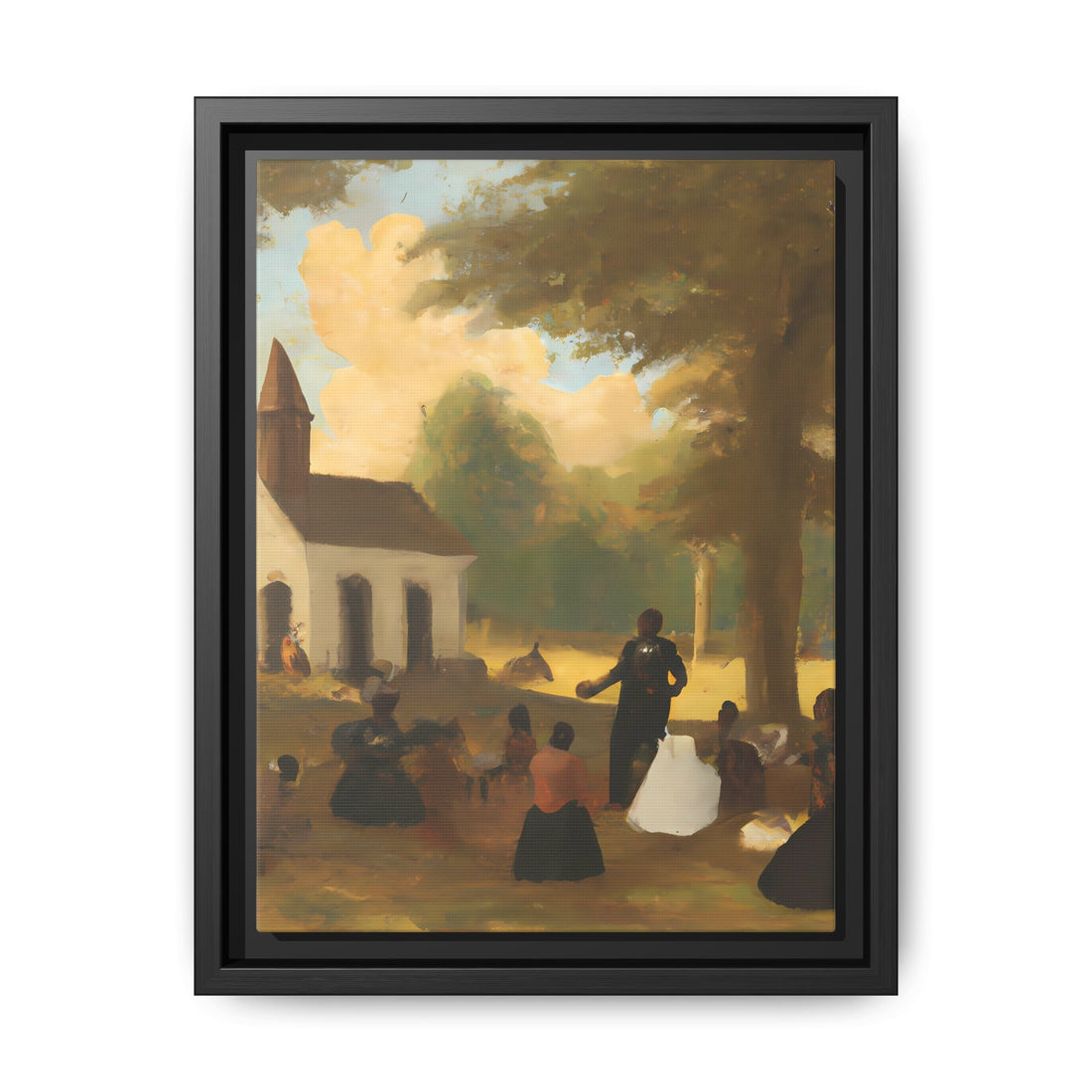 The Gathering, Vintage Series | Framed Canvas Wall Art