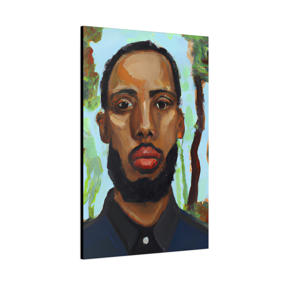 Man in Navy, Black Men Series CANVAS Wall Art