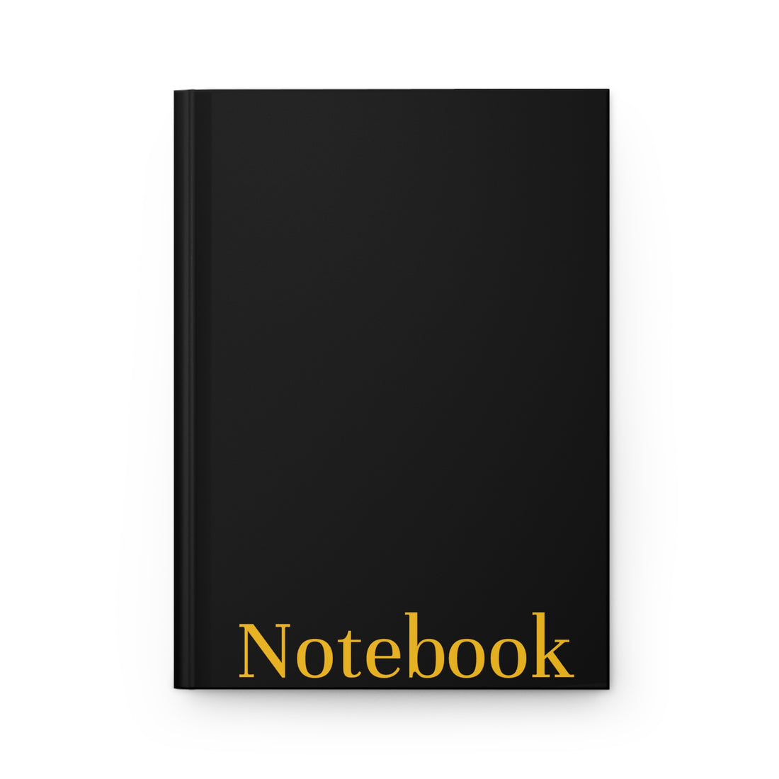 Black and Gold Notebook, Matte Hardcover Journal