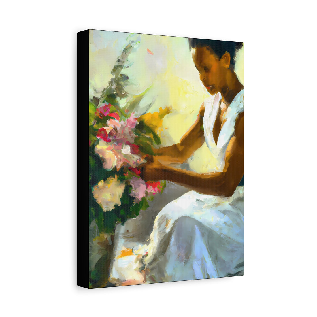 Cream Lady, Flower Series | Canvas Wall Art