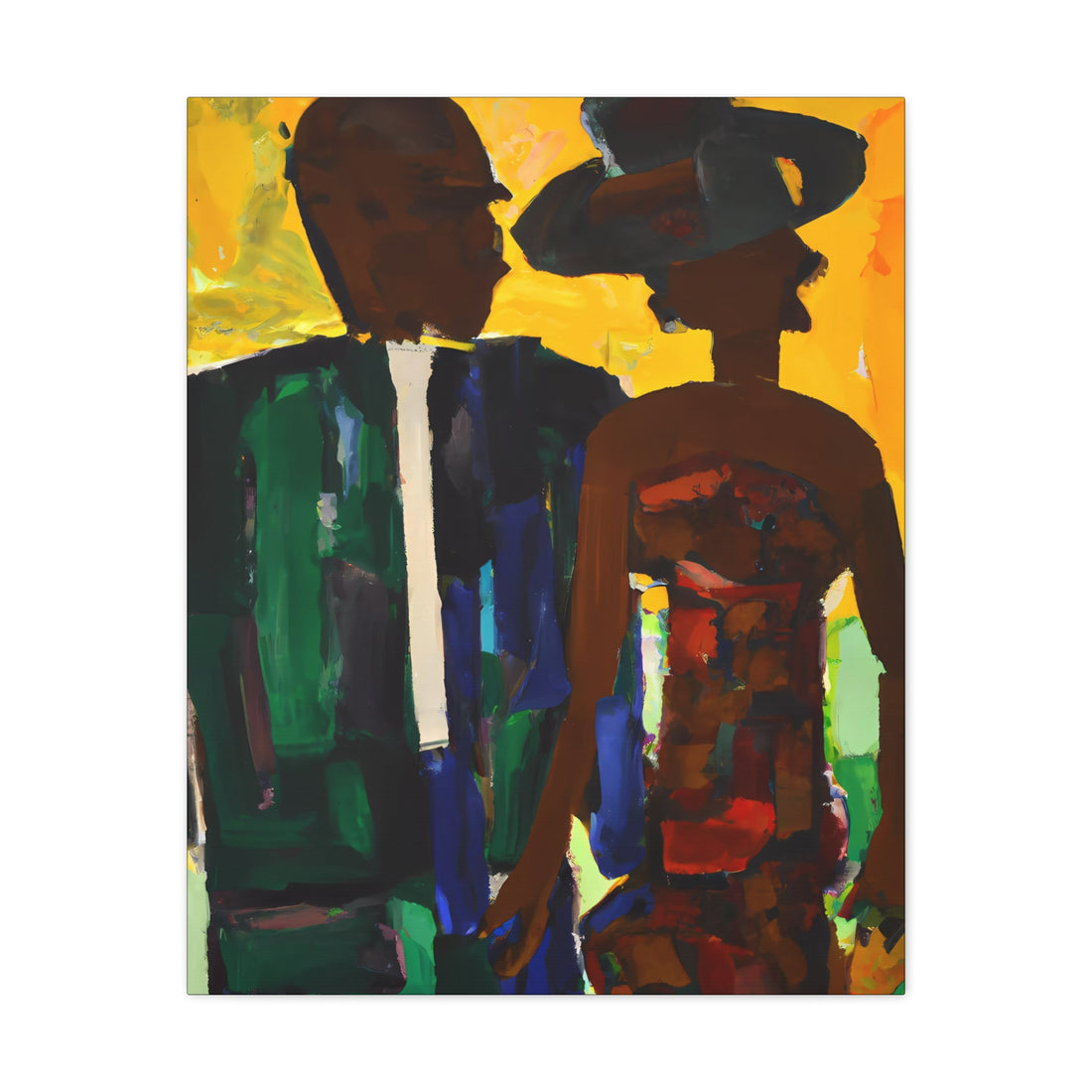 His Hat, Black Love Series | CANVAS Gallery Wrap