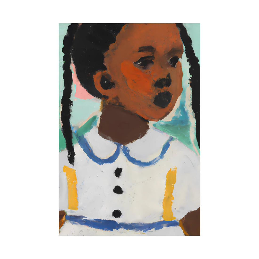 Girl in Pig Tails, Daughter Series | Poster Print