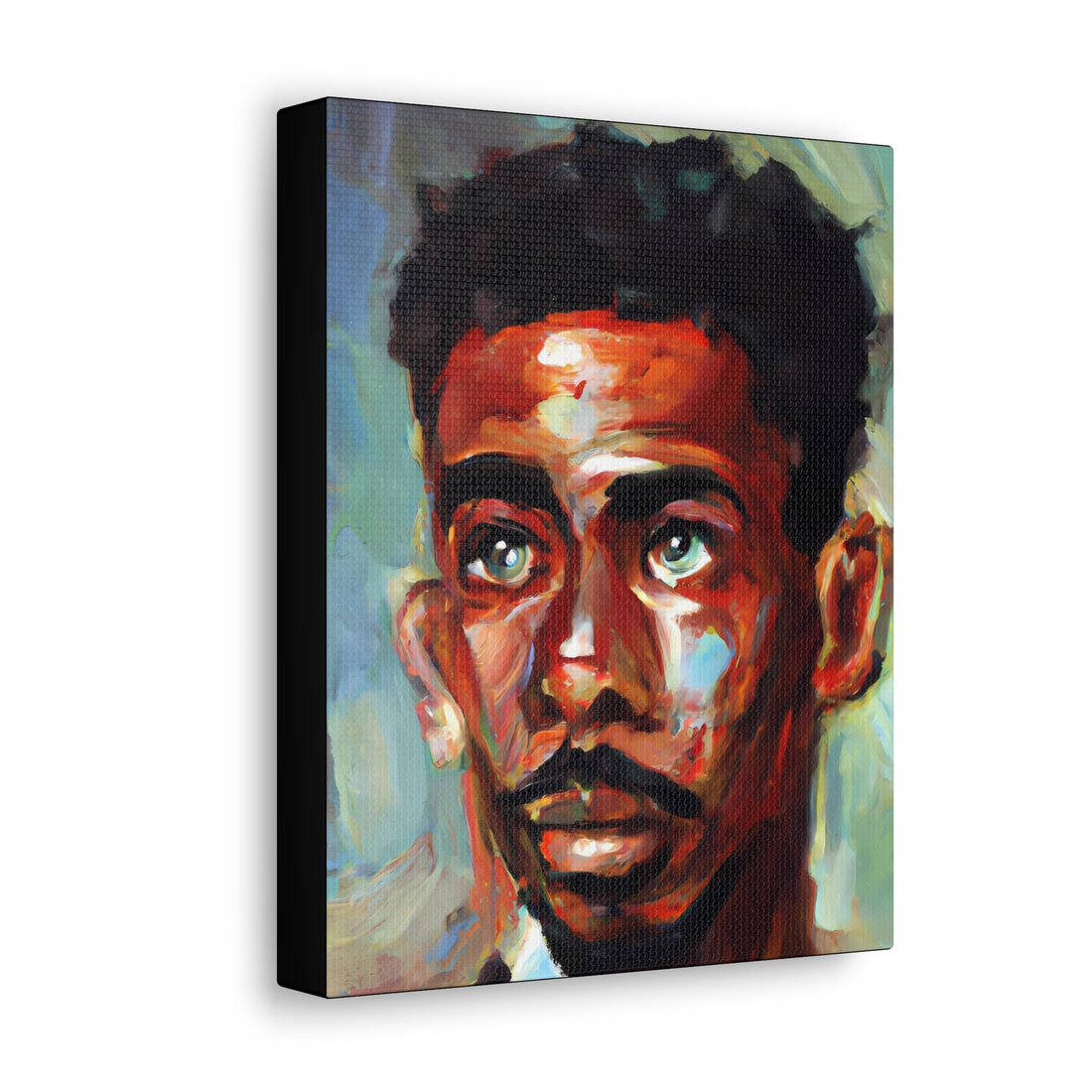 Green Eyed Man, Black Men Series CANVAS Wall Art