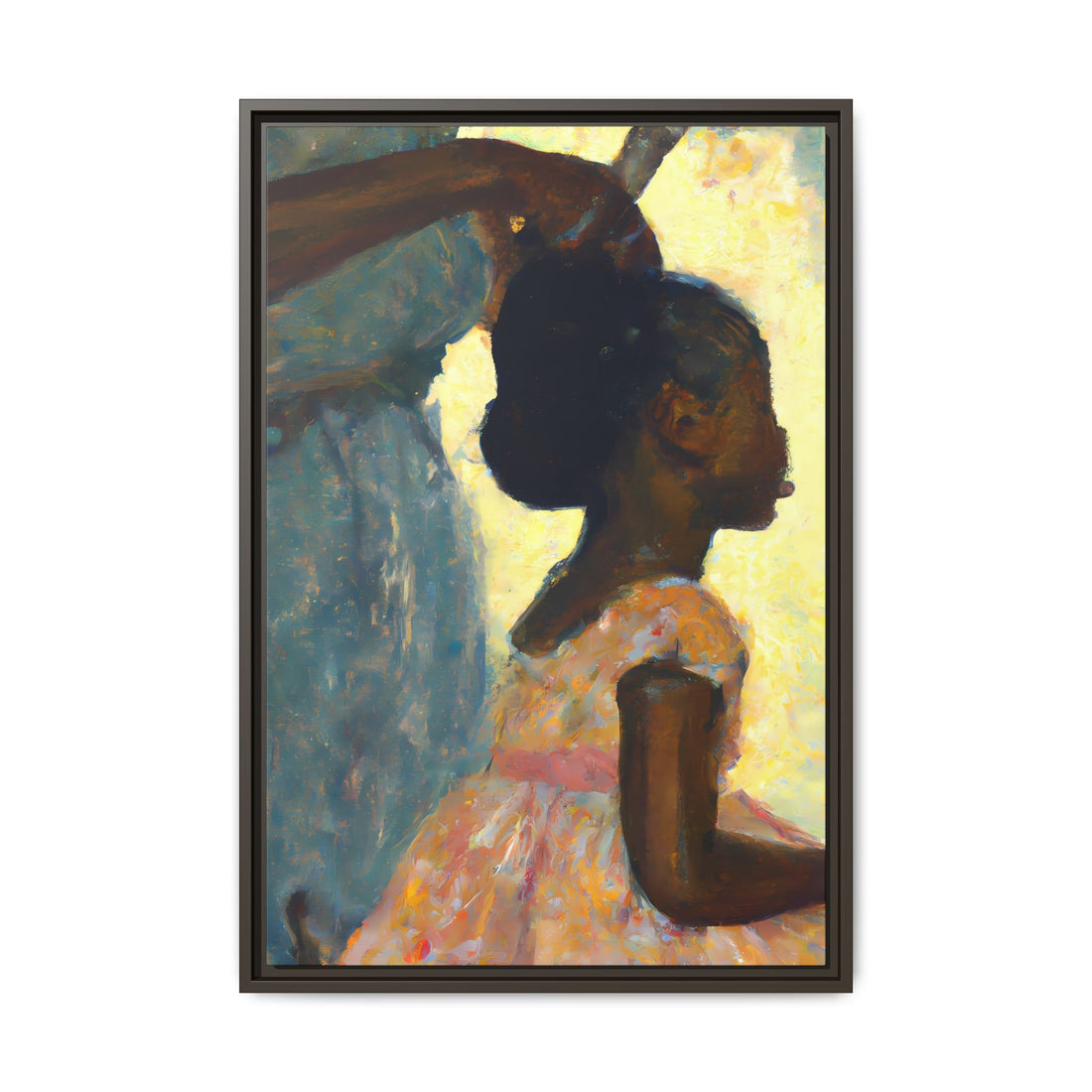 Hair Days, Daughter Series | Framed Canvas Wall Art