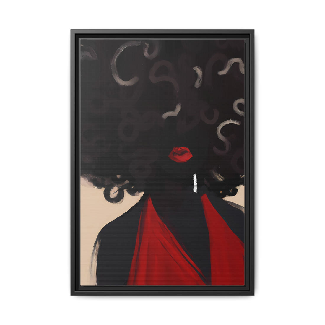 Afro Diva, Black Beauty Series | Framed Canvas Wall Art