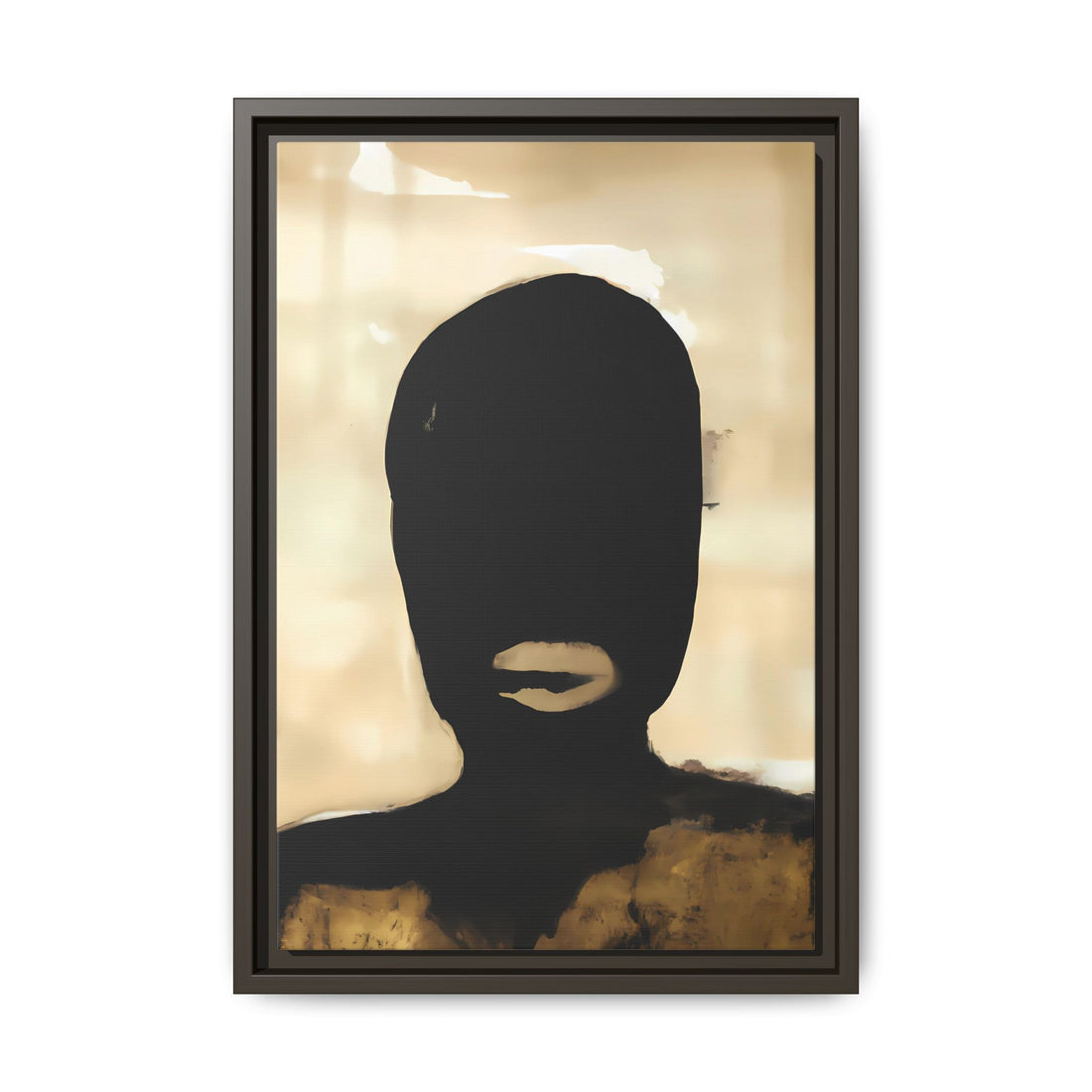 Study in Black 2, Fluid Series | Framed Canvas Wall Art