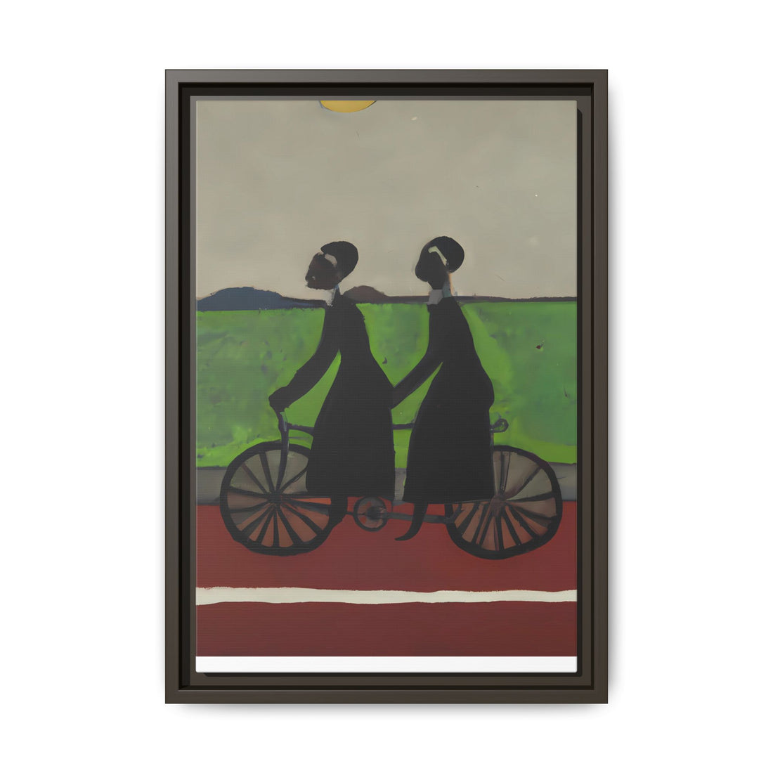 Double Ride, Folk Series, FRAMED Canvas Wall Art