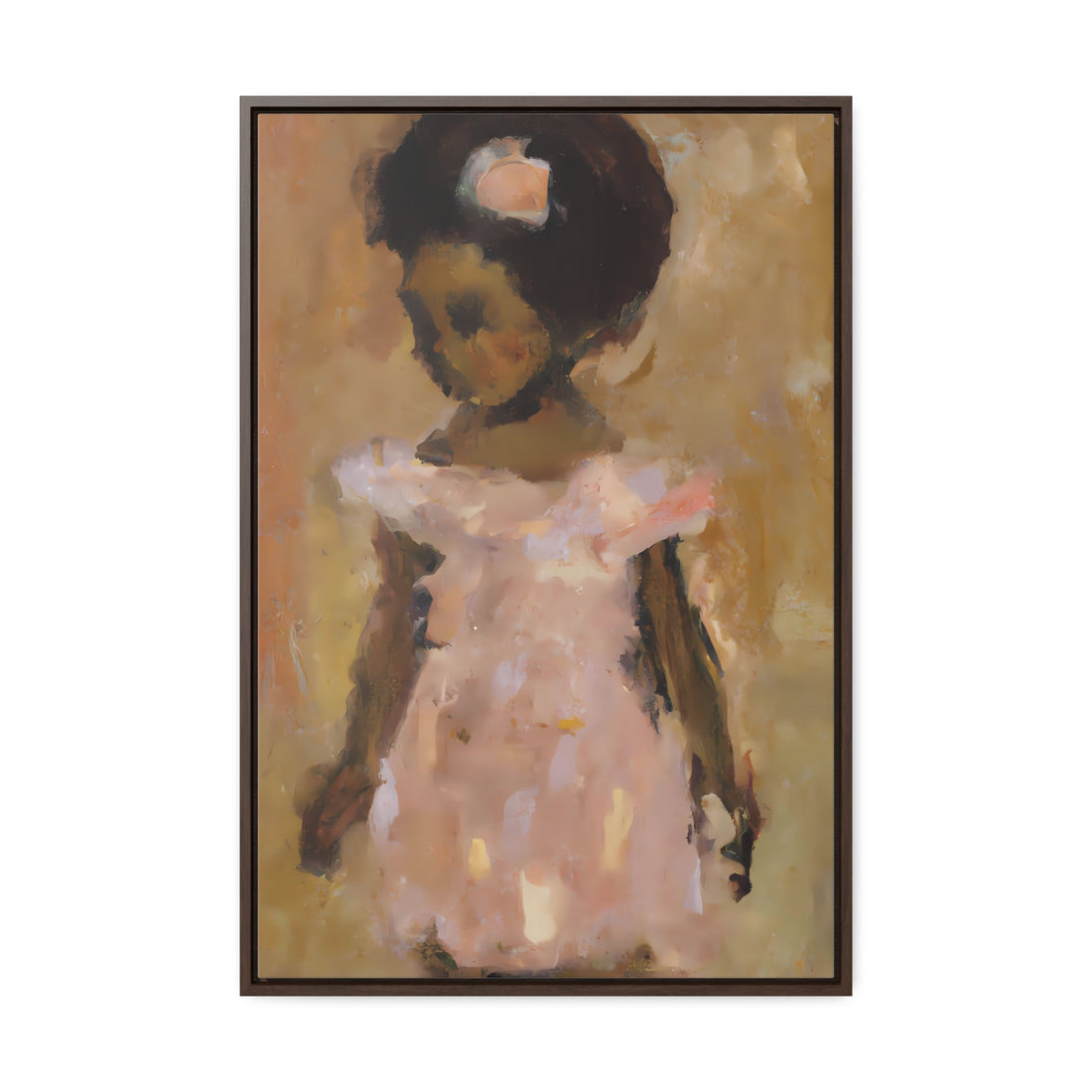 Girl in Peach 1, Daughter Series | FRAMED Canvas Art