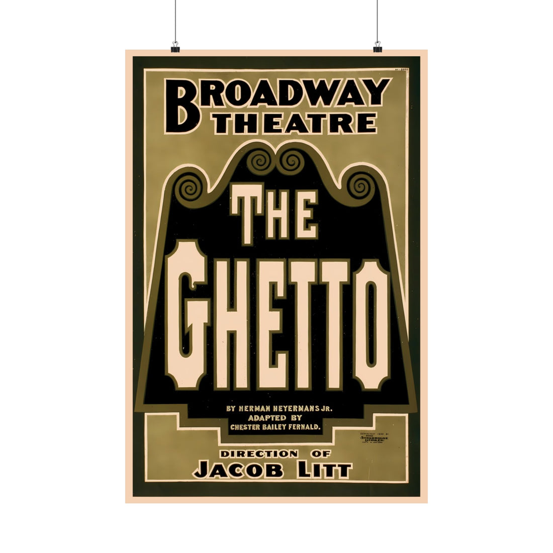 The Ghetto Vintage Print, Restored Art Poster