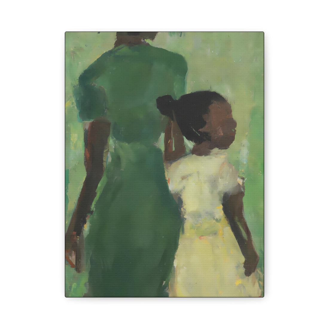 Green Mother, Daughter Series, CANVAS Wall Art