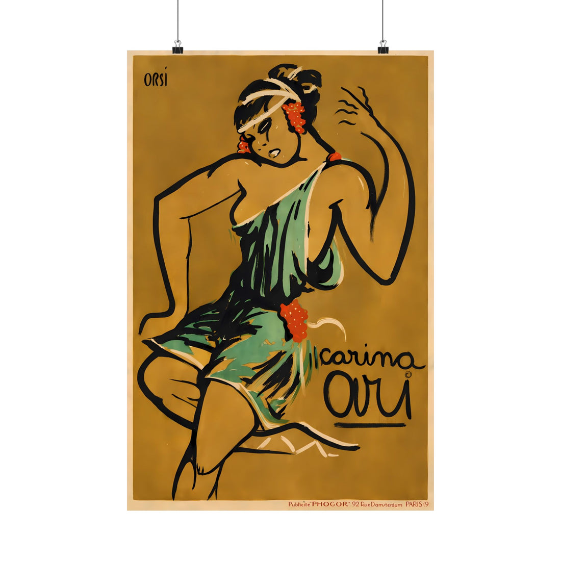 Carina Ari Vintage Poster, Restored Art Print | Black Diaspora, African American Artwork and Afrocentric Decor