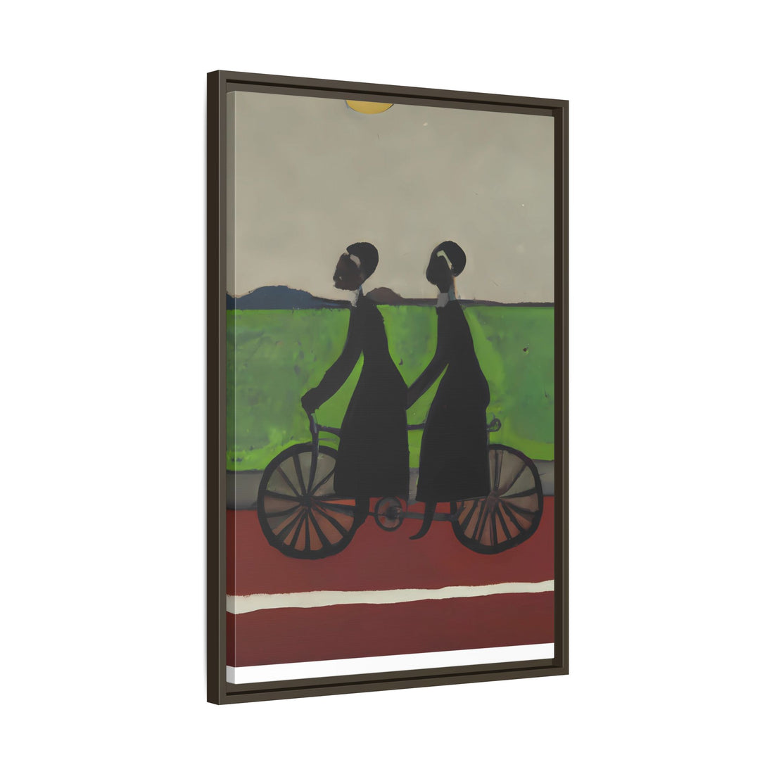 Double Ride, Folk Series, FRAMED Canvas Wall Art