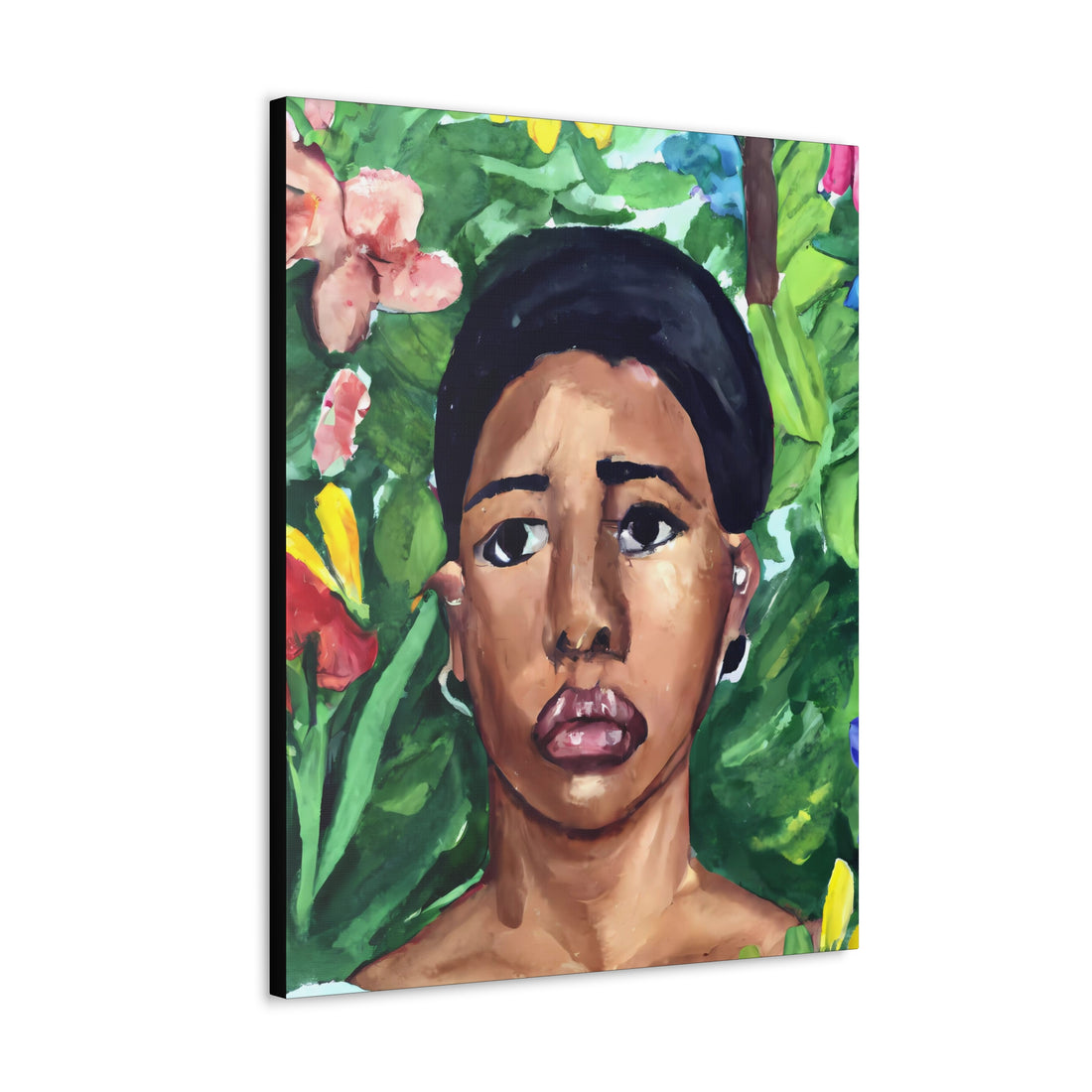 Lady in Marcel Waves, Garden Series | Canvas Wall Art