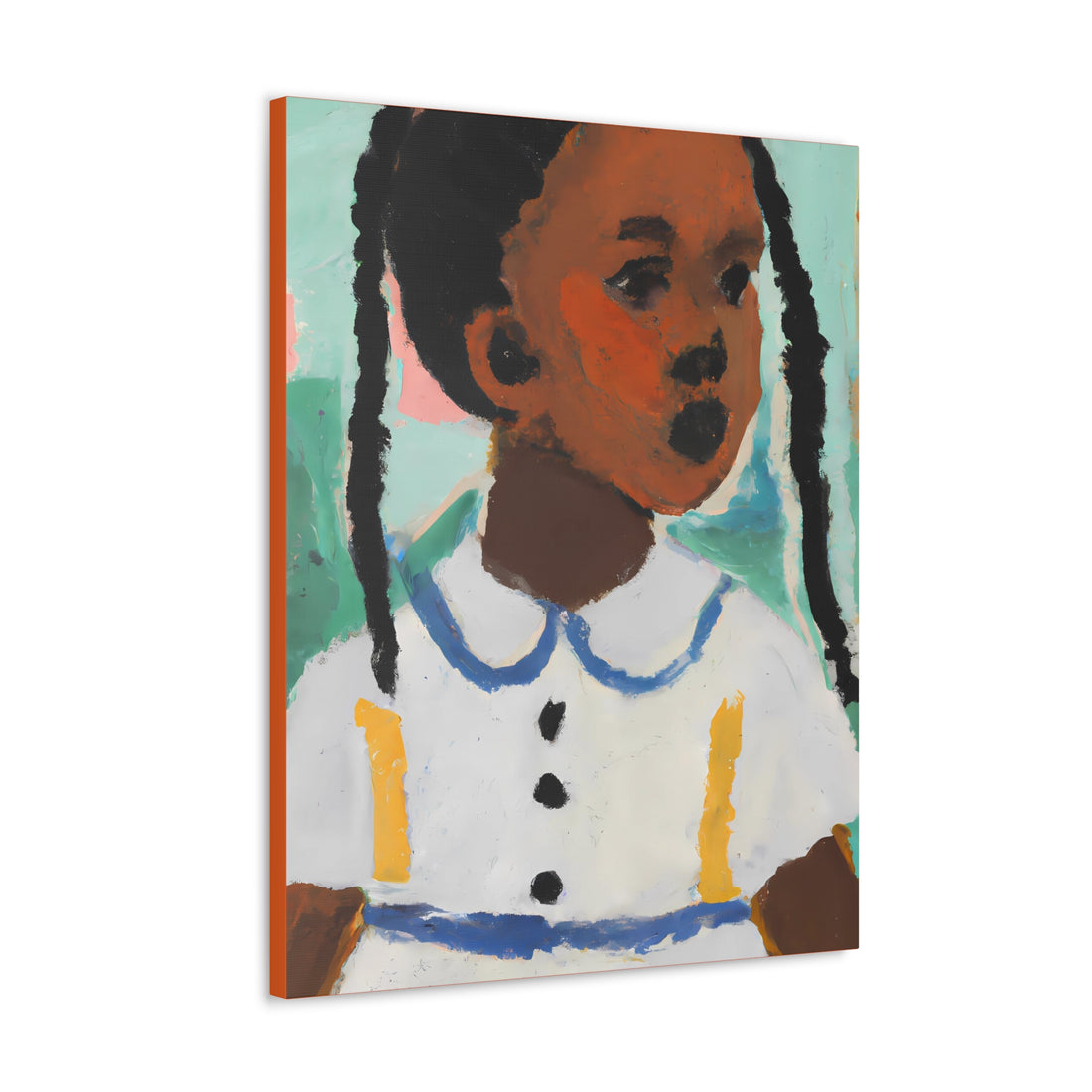 Girl with Pig Tails, Canvas Wall Art Daughters Series