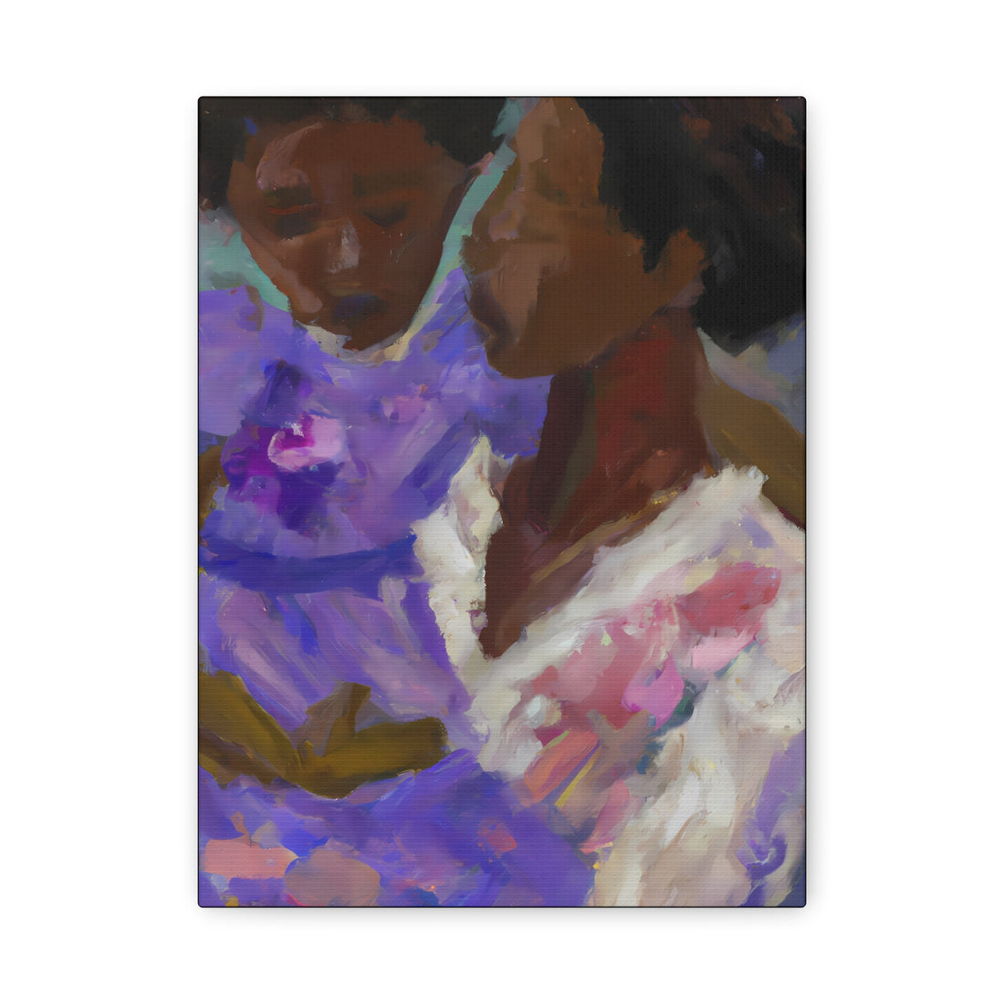 Lavender Mother, Canvas Wall Art Daughter Series