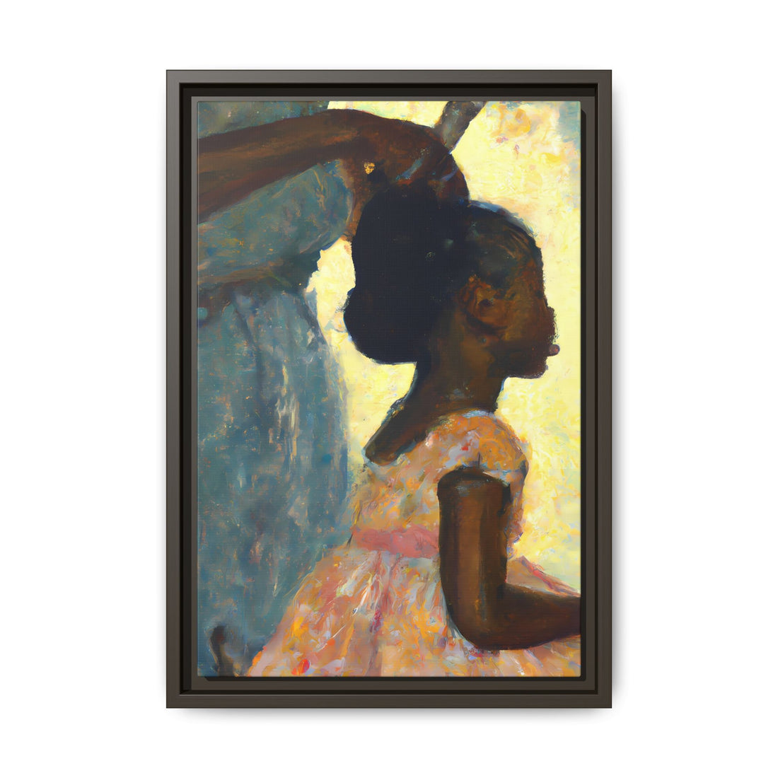 Hair Days, Daughter Series | Framed Canvas Wall Art