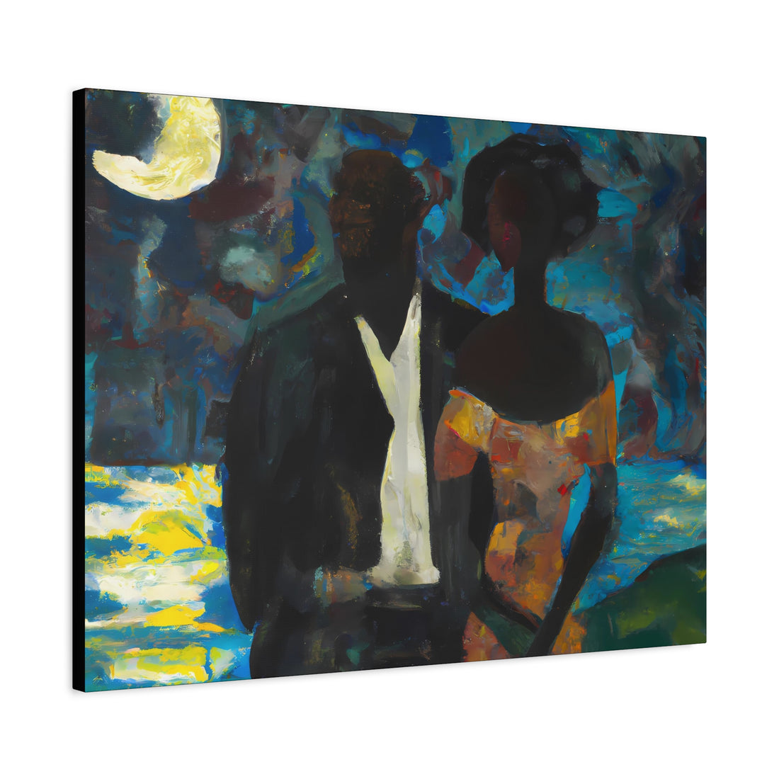 Moonlight Couple, Over the Sofa | Large CANVAS Wall Art