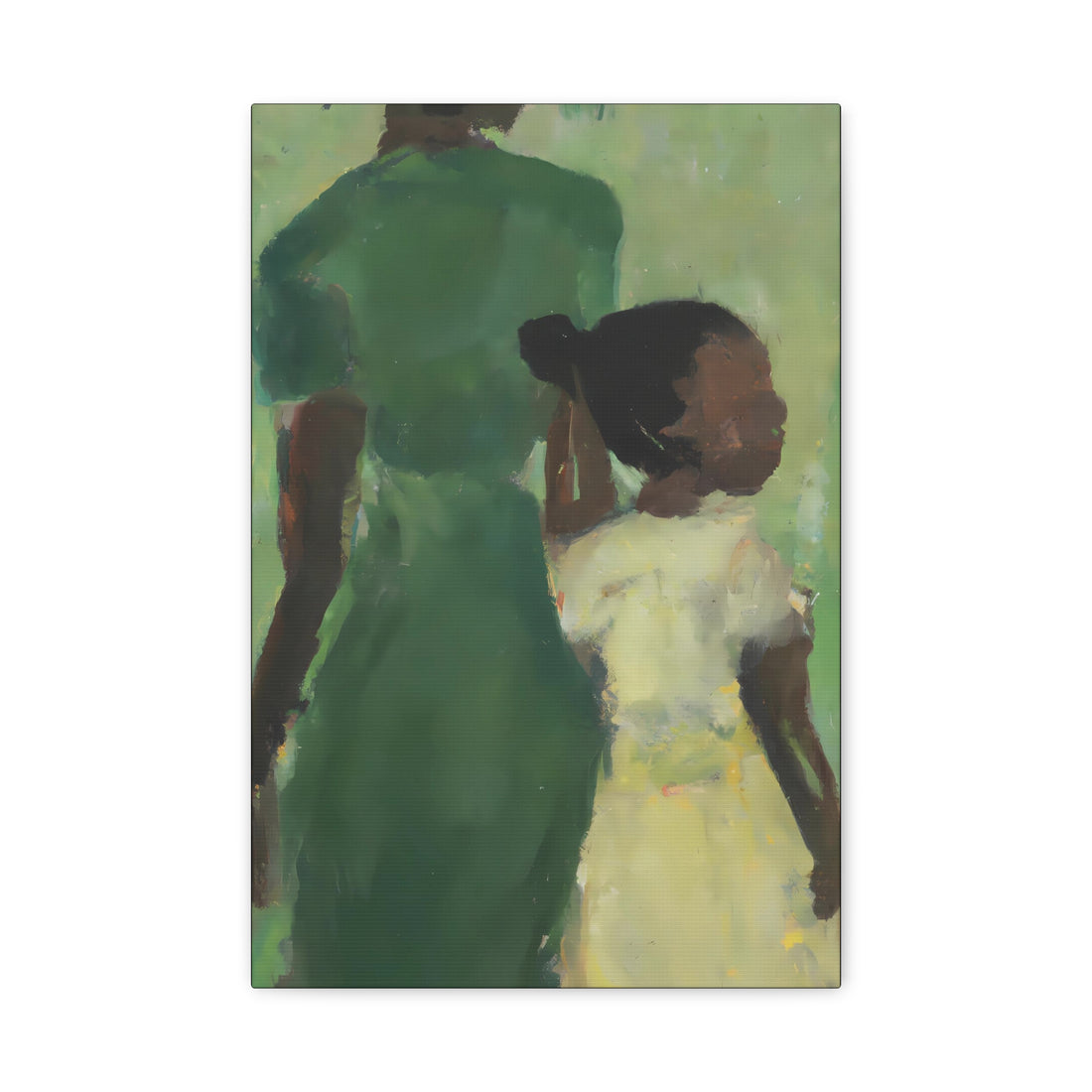 Green Mother, Daughter Series, CANVAS Wall Art