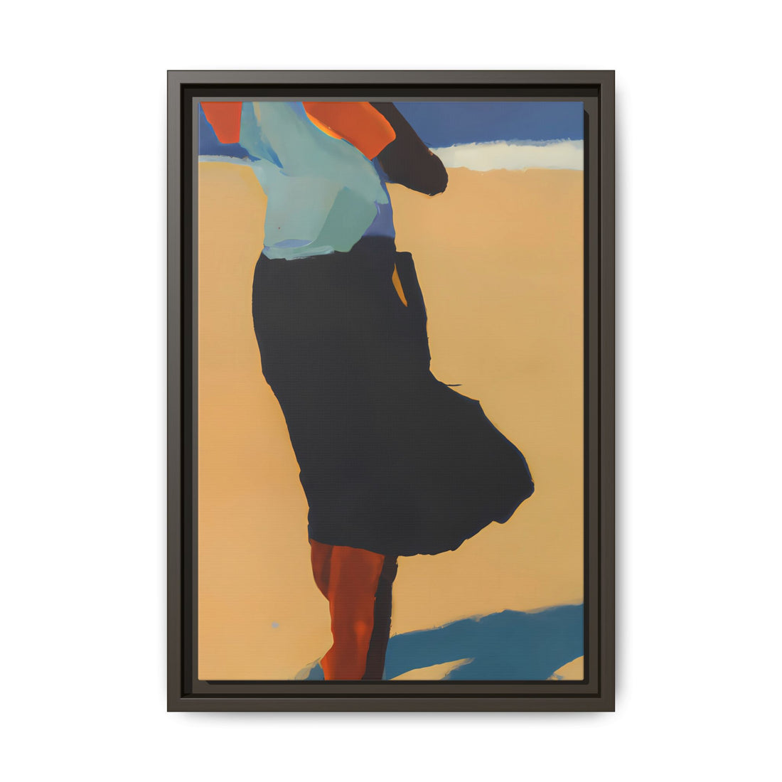 Optimistic, Fluid Series | Framed Canvas Wall Art