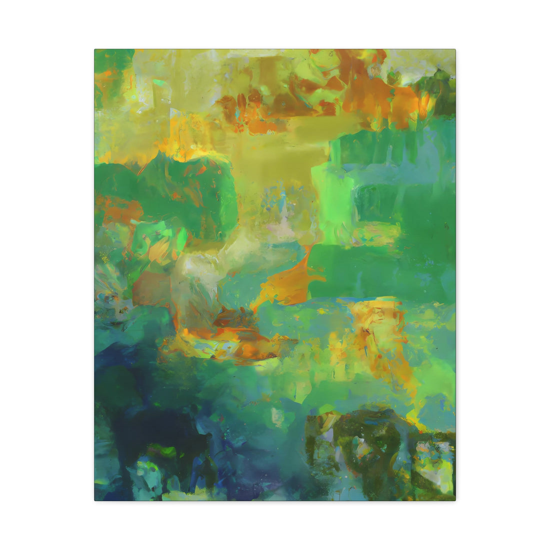 Green Patina Abstract Series, CANVAS Wall Art