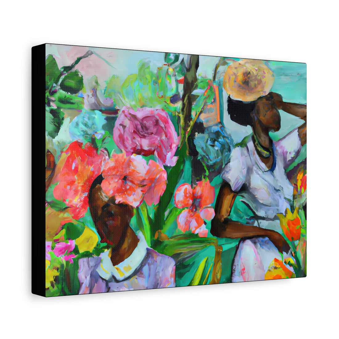 Lady in Hat, Over the Sofa | Horizontal CANVAS Art