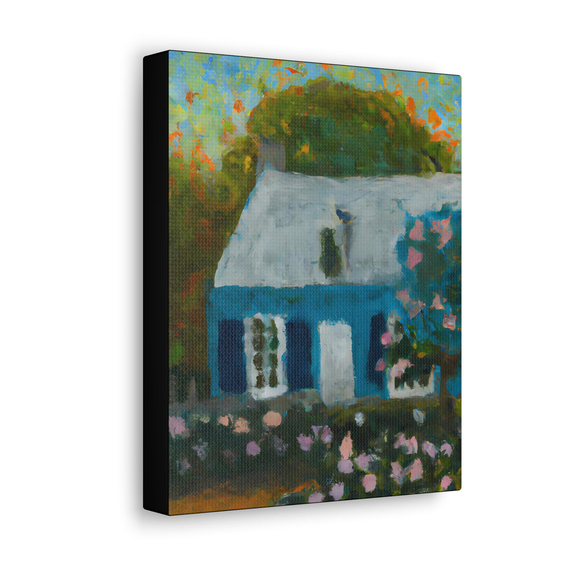 Blue Bungalow Cottage Series, CANVAS wall art