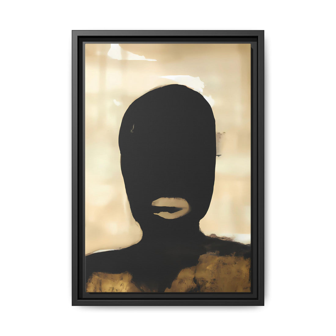 Study in Black 2, Fluid Series | Framed Canvas Wall Art