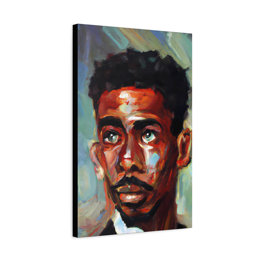 Green Eyed Man, Black Men Series CANVAS Wall Art