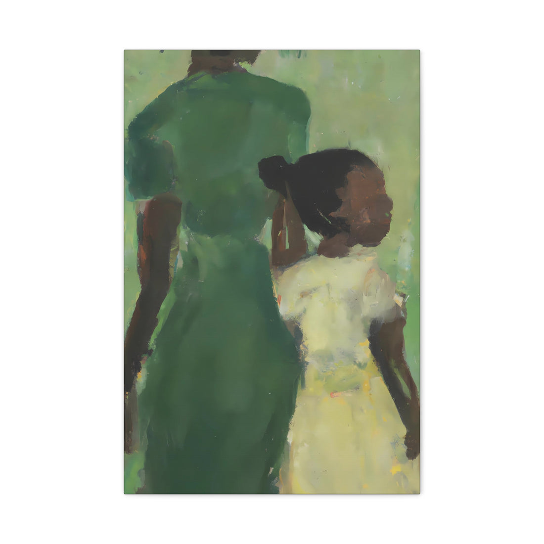Green Mother, Daughter Series, CANVAS Wall Art