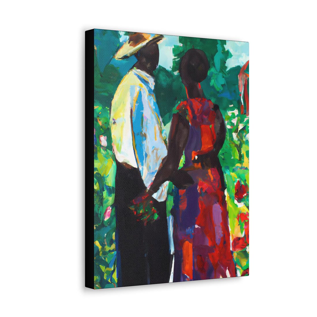 Red Flowers, Black Love Series | CANVAS Gallery Wrap