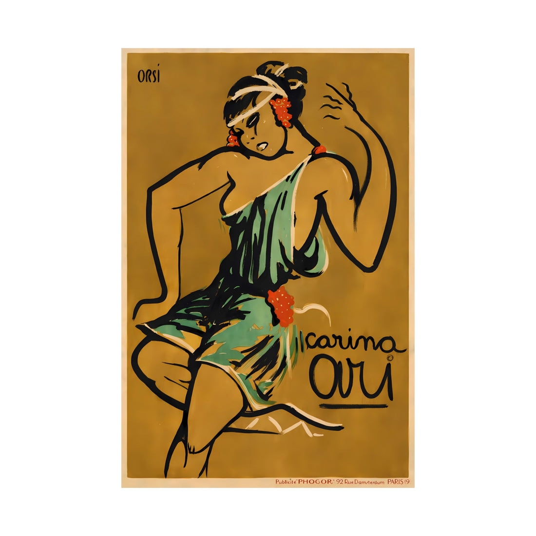 Carina Ari Vintage Poster, Restored Art Print | Black Diaspora, African American Artwork and Afrocentric Decor