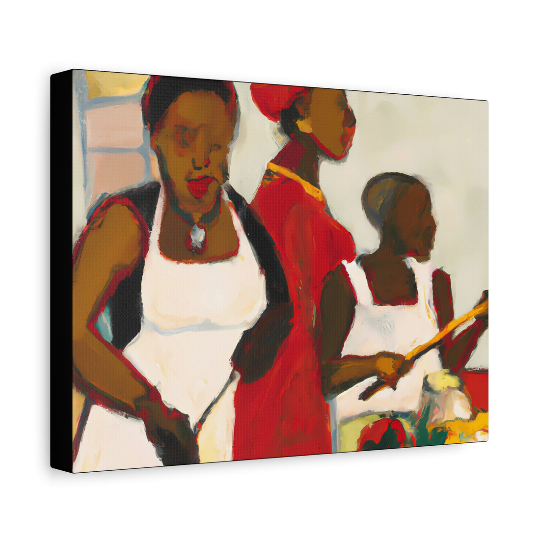 Lady in White, Over the Sofa | Horizontal CANVAS Art