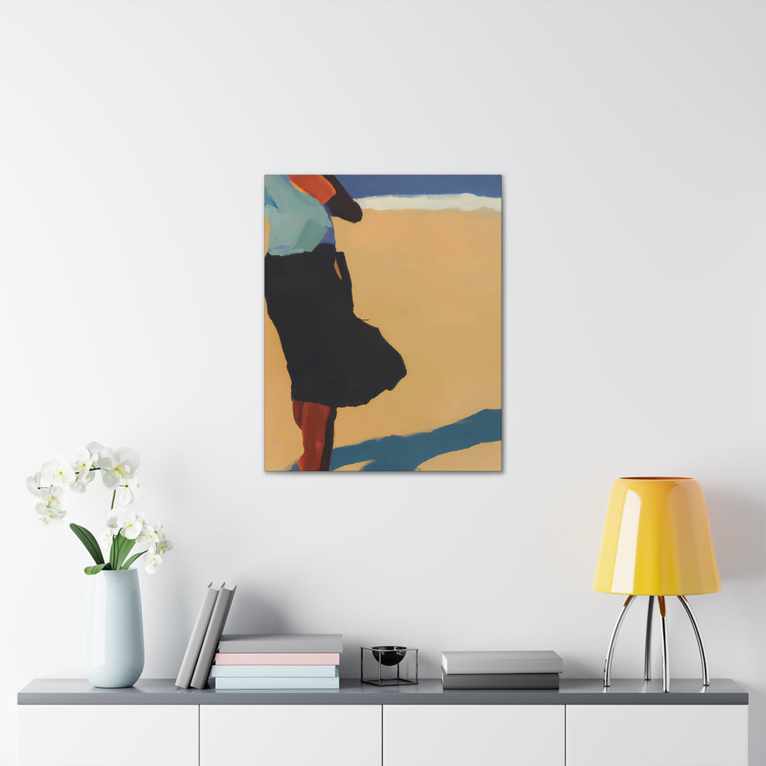 Optimistic, Fluid Series | Wrapped CANVAS | Black art for the home, African American contemporary art, Black artist prints, modern, minimal