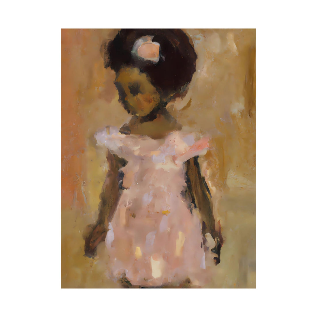 Girl in Peach, Daughter Series | Poster Print