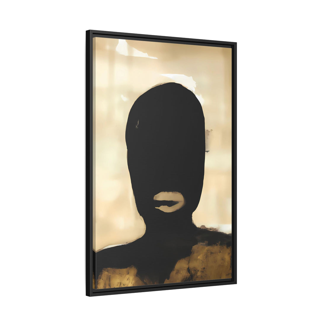 Study in Black 2, Fluid Series | Framed Canvas Wall Art